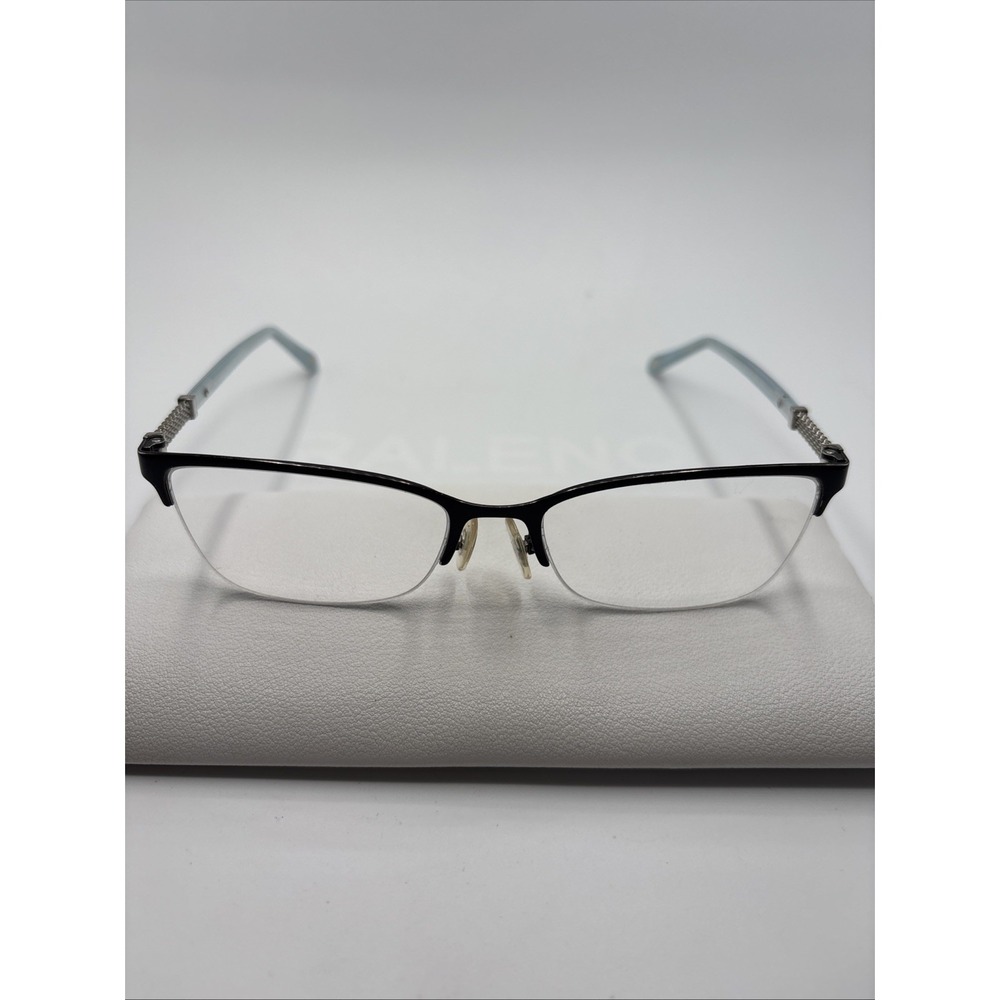 TIFFANY & CO. TF 1111-B 8097 BLACK TURQUOISE AUTHENTIC EYEGLASSES 53-17-140 #D74